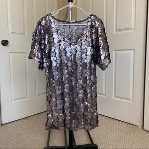 Free People gunmetal sequin dress